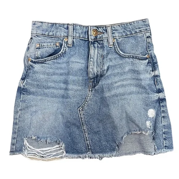 River Island Skirts River Island Distressed Denim Skirt Womens